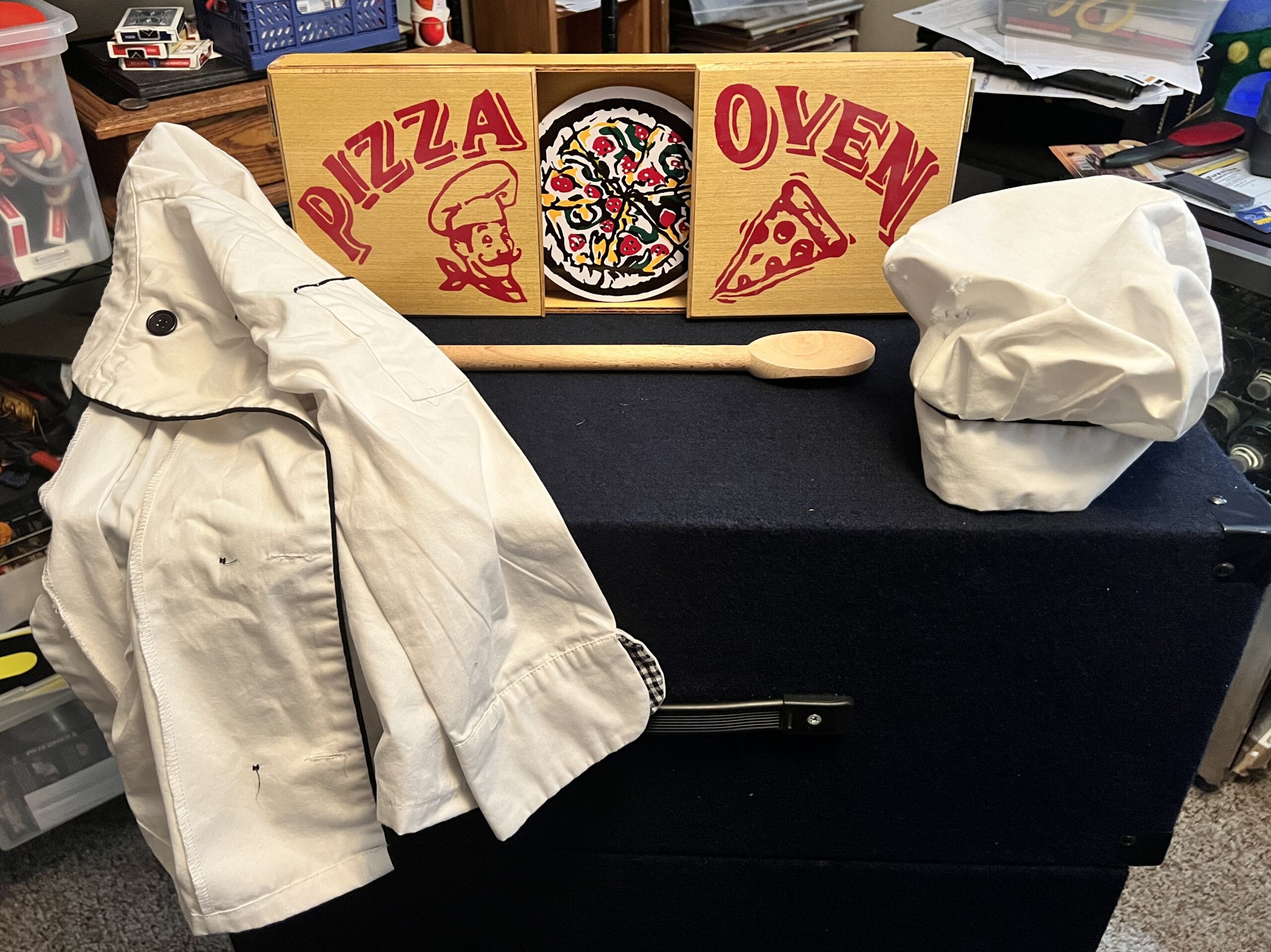 Pizza Oven with Chef Costume